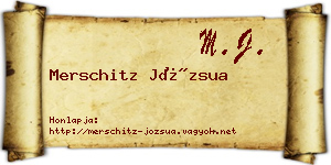Merschitz Józsua névjegykártya